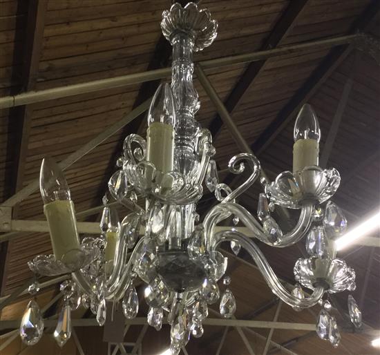 Glass chandelier